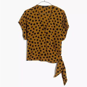 MADEWELL Sash-Tie Wrap Top in Painted Spots